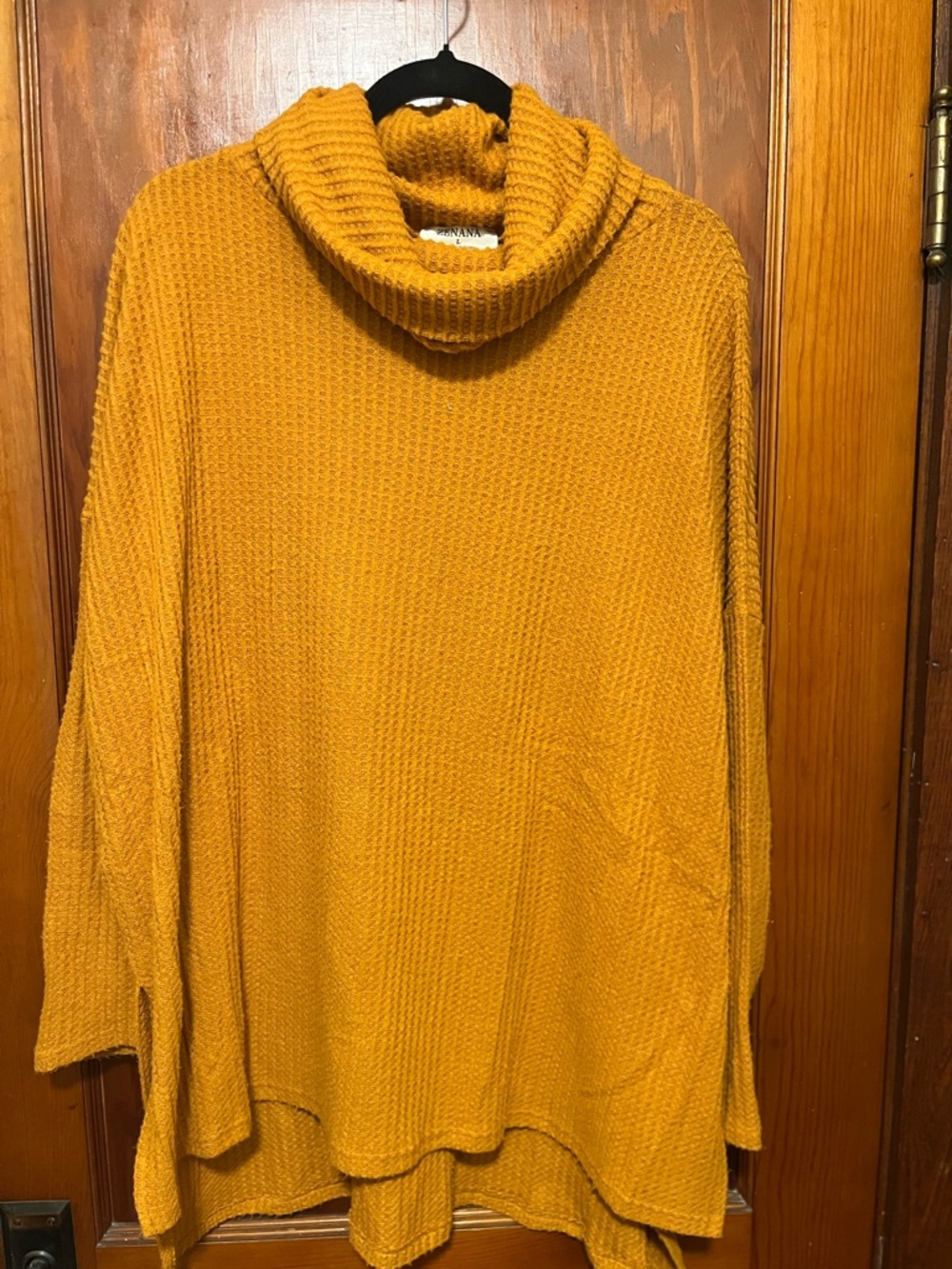 Zenana Outfitters Mustard Yellow Cowl Neck Sweater
